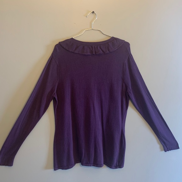 Dark purple cardigan, L - Picture 2 of 4